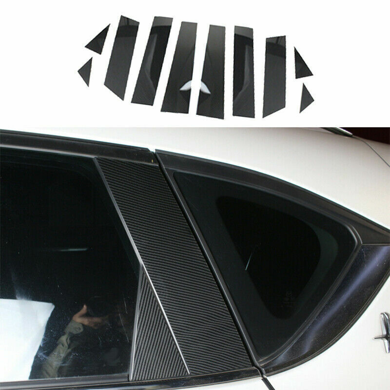 Carbon Fiber Pillar Post for Mazda CX5 CX-5 2017-2023 Set Door Trim Cover Window