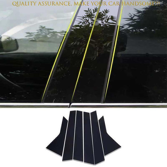 for Kia Forte K3 19-2024 Piano Black Pillar Posts Door Window Molding Strip Trim