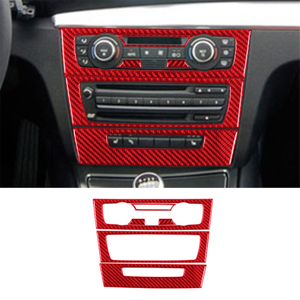 Central Control Trim Cover D for BMW 1 Series Convertible E82/E88 2008-2013 Red