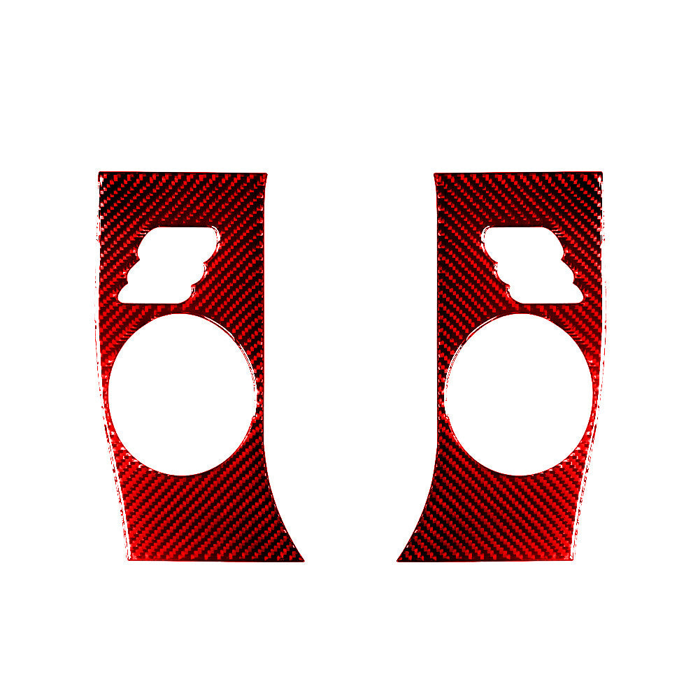 Red Carbon Fiber Window Button Trim Cover Type-C For COBALT 2005-2010 v