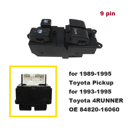 The all-new Driver Left Master Power Window door switch is compatible with for Toyota pickup trucks/4Runners.