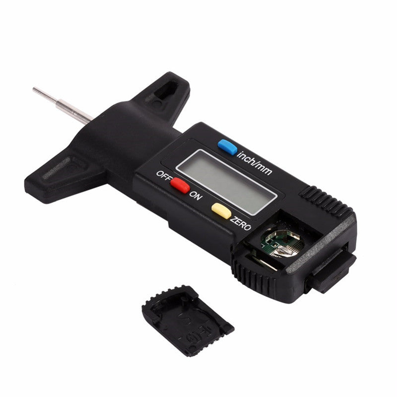 Car Tire Pattern Texture Depth Ruler Tyre Tread Gauge Measuring 0-25.4mm Tool