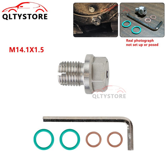 M14.1X1.5 Oil Drain Plug Self Tapping Oil Pan Thread Repair Kit with O-Ring Q