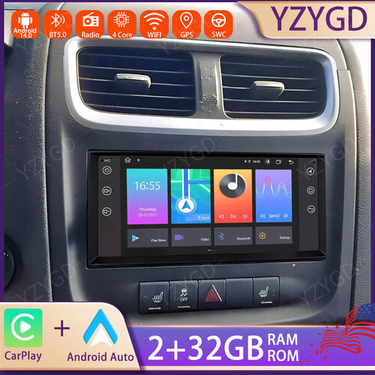 7Carplay Android 14 for Dodge Avenger 2011-2014 Car Radio Stereo GPS Navi BT
