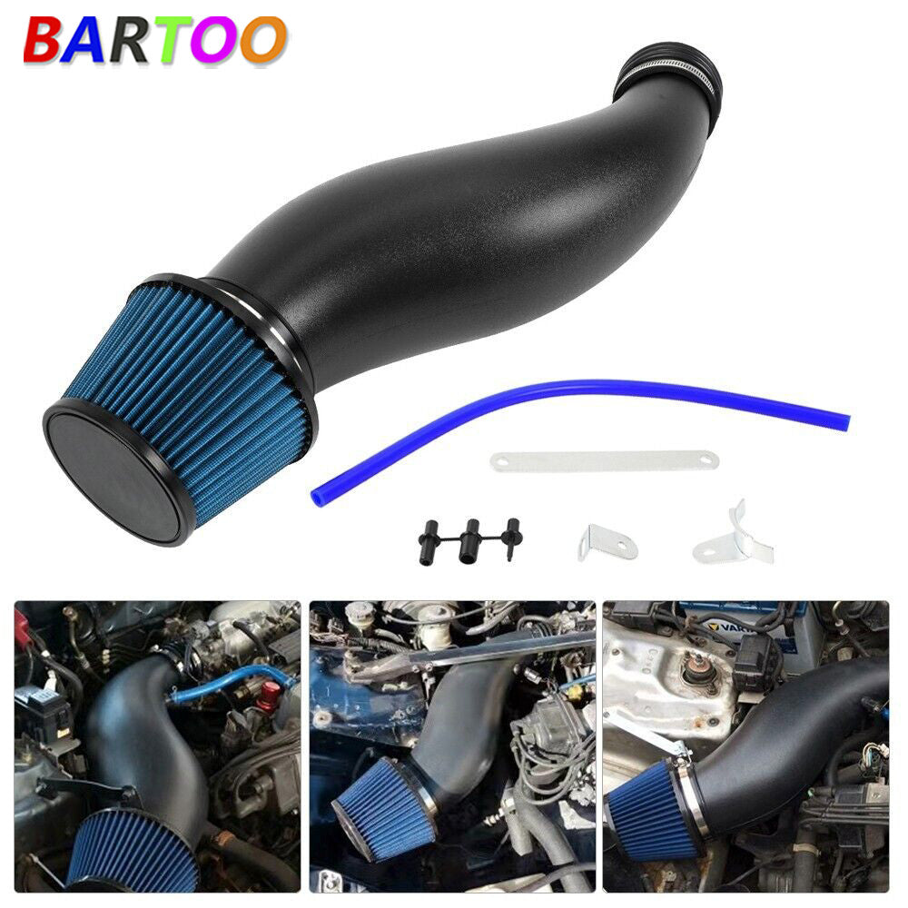 For 92-00 1.6L EG EK plastic BK Air Intake Pipe Induction Filter Kit Q