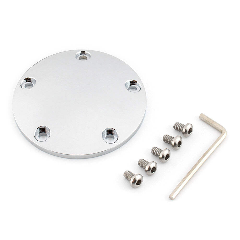5 Hole Domed Point Timing Ignition Timer Cover Chrome for Harley Softail Touring Q