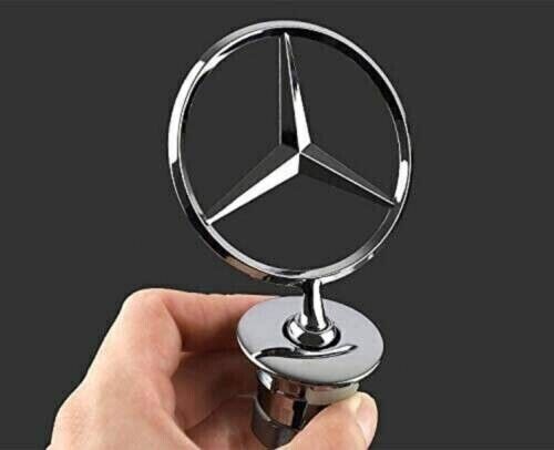 Chrome Star Bonnet Hood Logo Emblem Badge fit AMG W124 W202 W203 W204