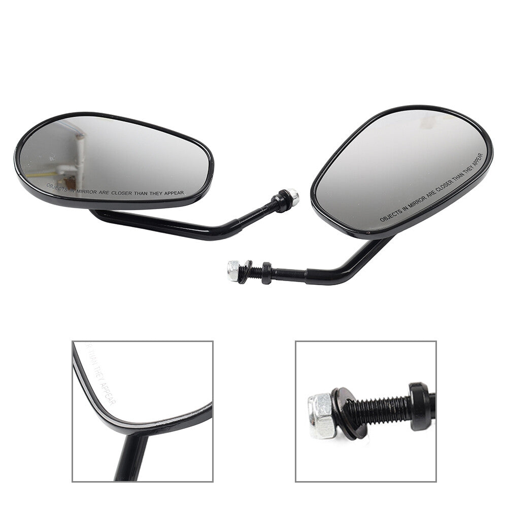 2X Rear View Side Mirror Fit for Harley-Davidson Sportster XL 1200 883 Softail Black