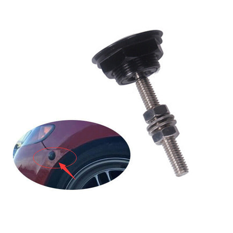 1-piece aluminum alloy latch button cover pin lock for quick-release car bumpers - n