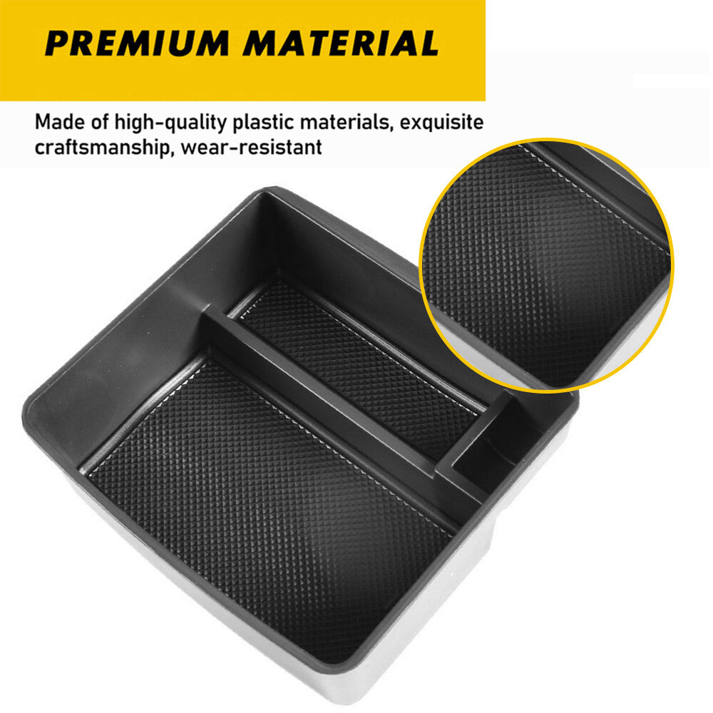 Center console storage box for FJ Cruiser 07-2021, armrest insert tray, black. n