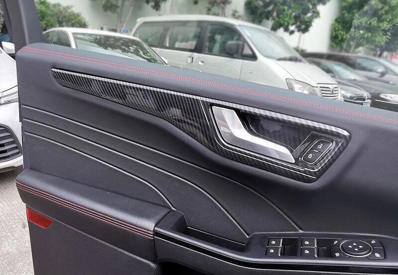 4P Panel Strip Trim Carbon Fiber Look Inner Door Trim for Ford Escape Kuga 20-22
