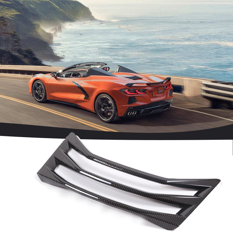 Carbon ABS rear hatch vent decorative spoon for C8 for Corvette Z06 Z51 convertible