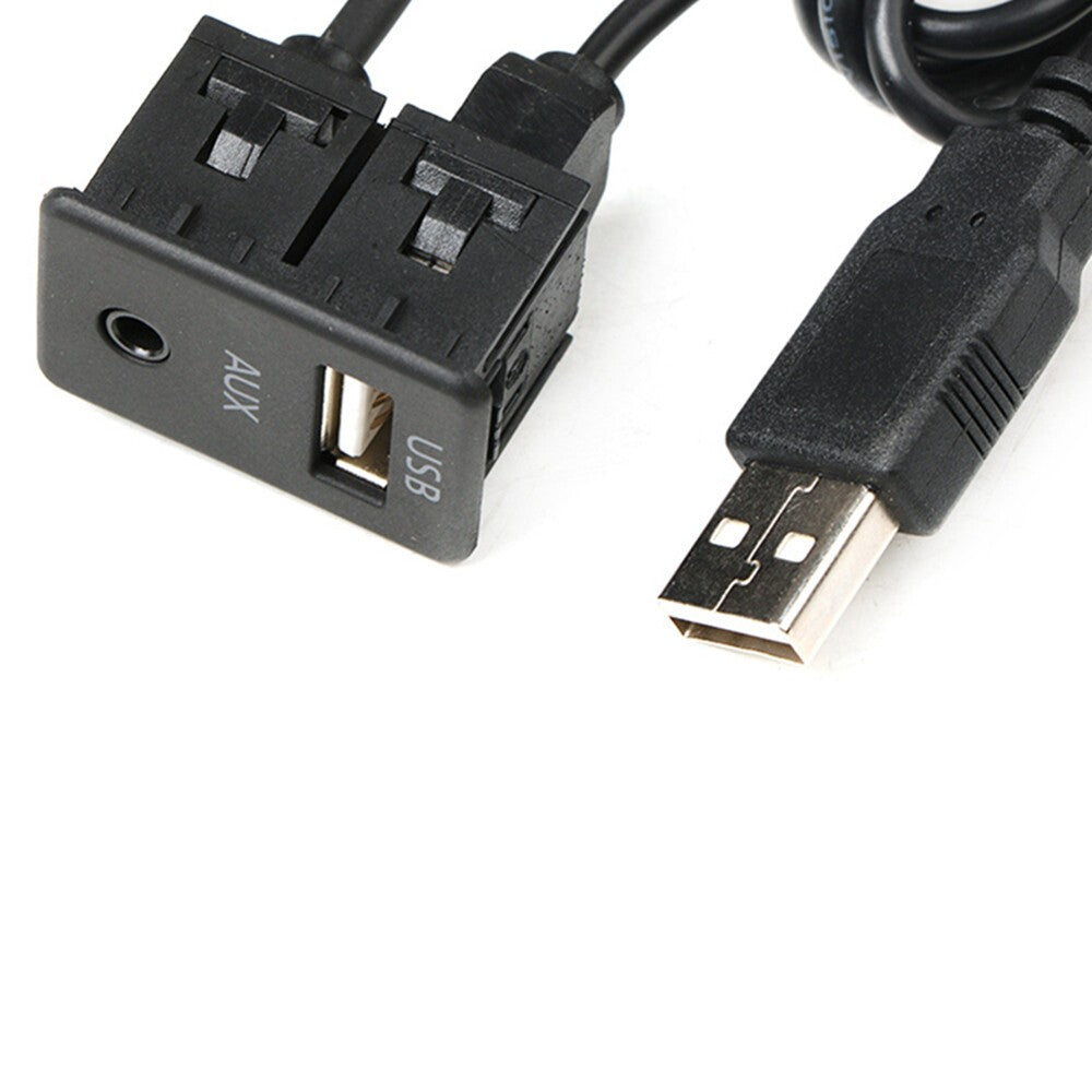 1x 15CM Car Dash Mount AUX USB Port Panel Auto Boat USB Extension Cable Adapter