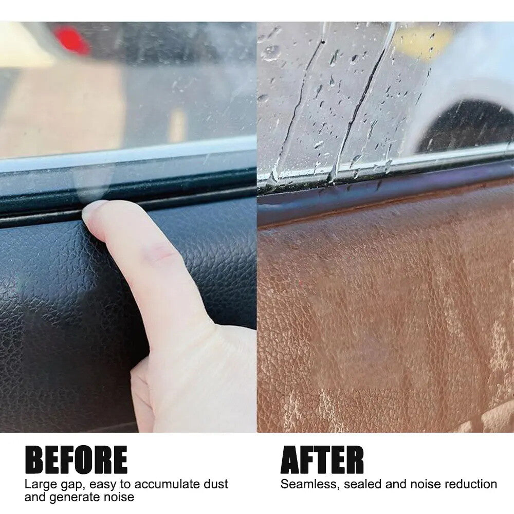 Fit 13-foot V-shaped SUV side window trim edge molded rubber seal strip - n