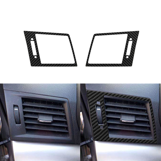 2X Carbon Fiber Dashboard Air Vent Cover for Subaru Legacy Outback 2010-2014