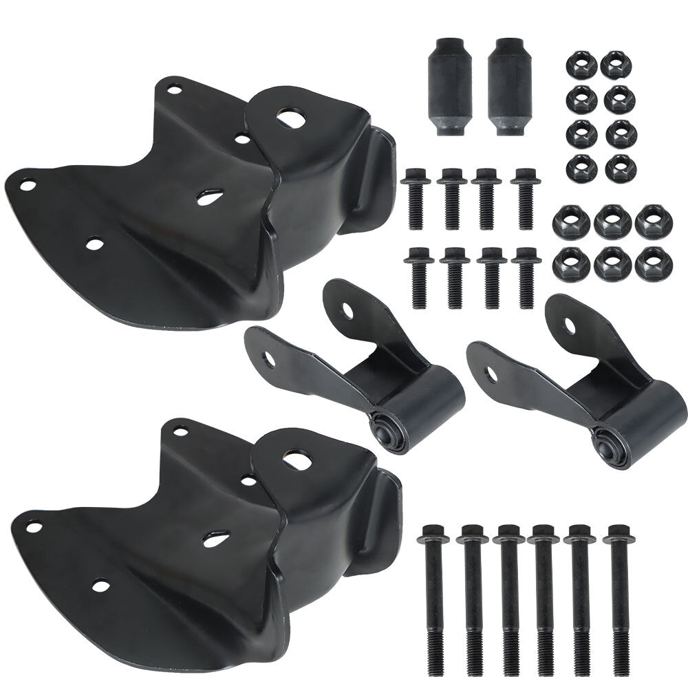 2-piece LH & RH side rear leaf spring lock and bracket hook set for F150 F250- n