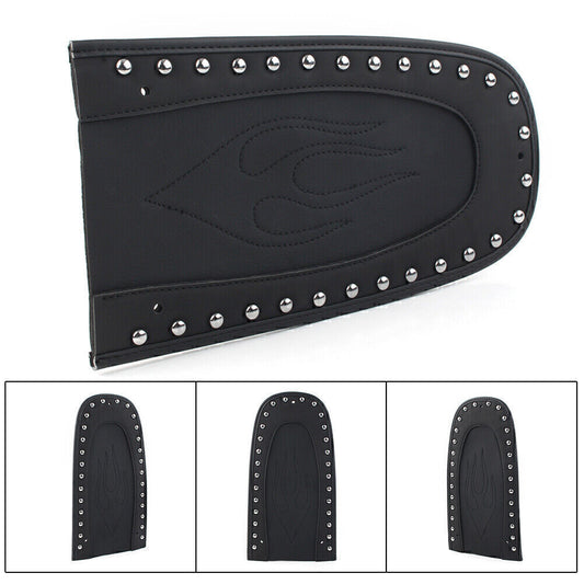 PU Leather Flame for Seat Rear Fender Bib Black Fit for Harley Street Glide FLHX 06-19 Q