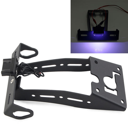 Rear License Plate Holder Frame Bracket W/ LED Light Fit for Yamaha XSR900 2022+ Q