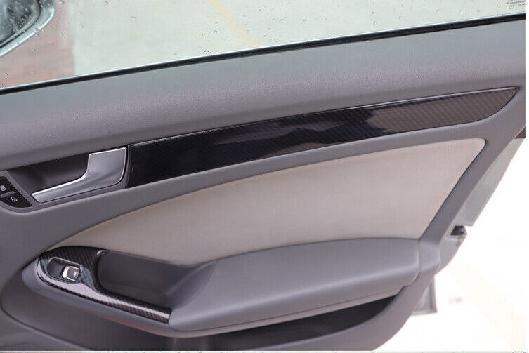 for Audi A4 A5 S4 S5 RS5 2008-16 ABS Carbon Fiber Inner Door Panel Strip Trim 4P