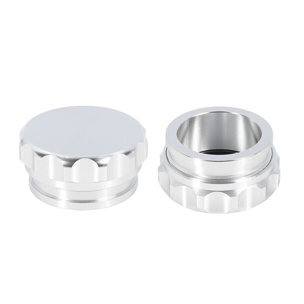 2Pcs 2 Aluminium Alloy Weld On Filler Neck And Cap Oil, Fuel, Water Tank Silver