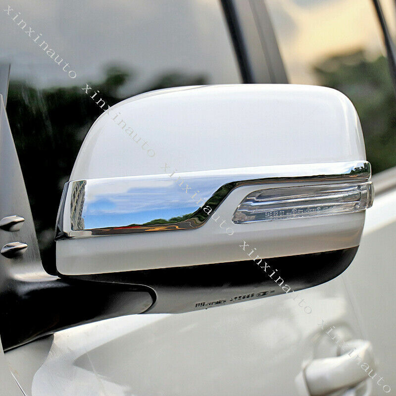 for Toyota Prado 2010-2021 Chrome Side Rearview Mirror Strip Trim Cover Molding
