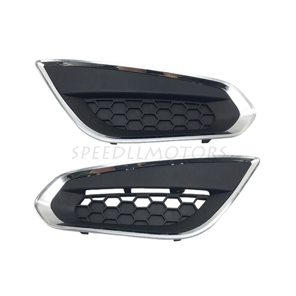 2pcs Front Left Right Bumper Fog Light Cover Grille for Volvo S60 2010-2013