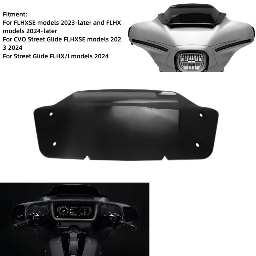 Black 7 Windshield Windscreen Visor for Harley CVO Street Glide FLHX/I 2024 -up