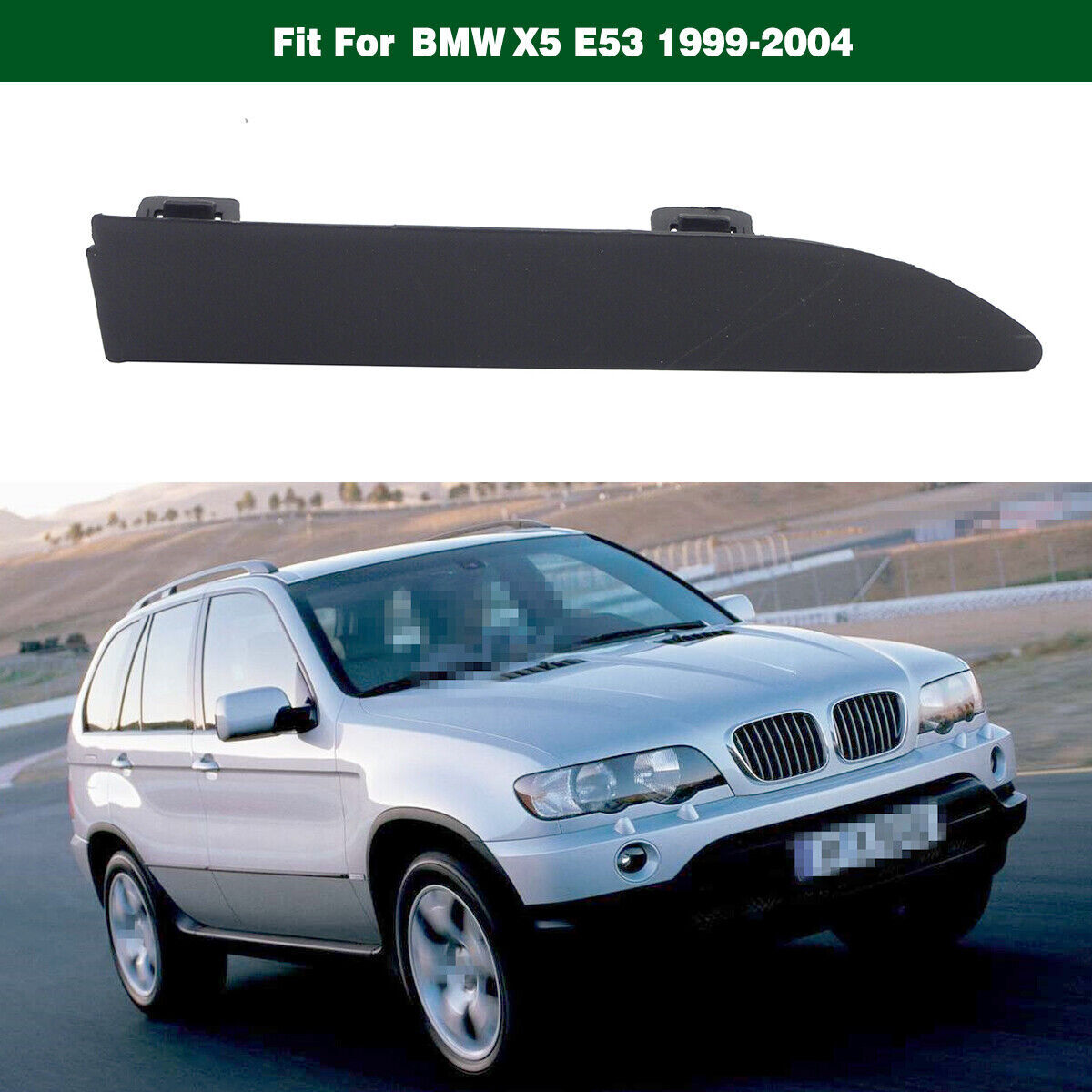 Left 51118250413 Front Bumper Tow Hook Eye Cover Cap for BMW X5 E53 1999-2004 Q