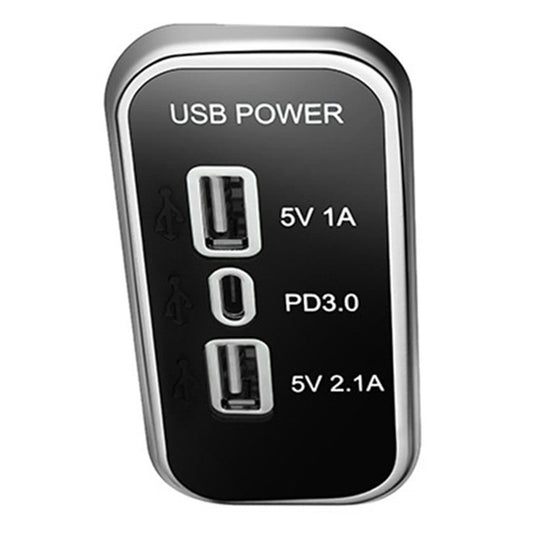 3 Ports PD Type-C USB Phone for Charger Socket Adapter Outlet For Car Motorcycle for SUV