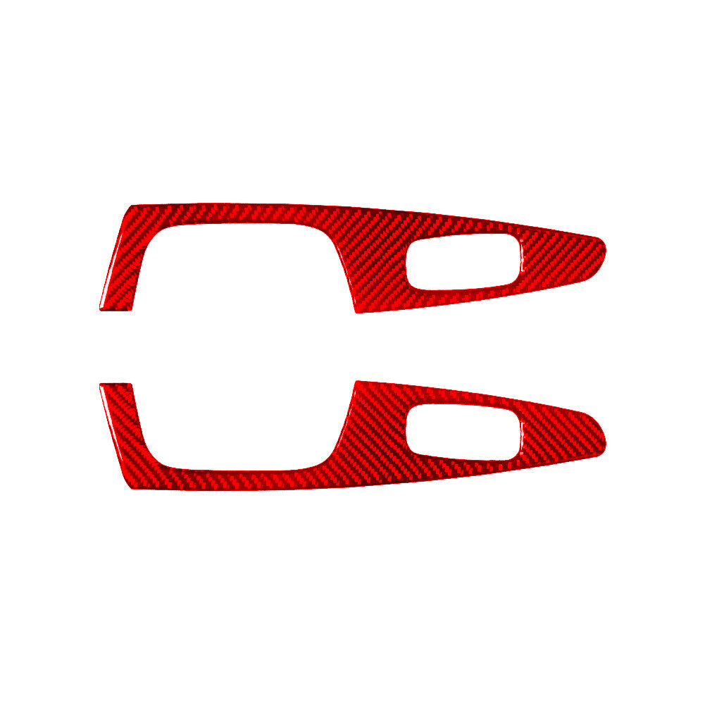 2x Red Carbon Fiber Dashboard Air Vent Outlet Trim for Mazda 3 Axela 2014-2018 v