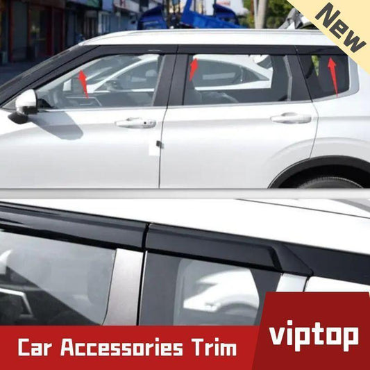 Black Window Visor Vent Shades Sun Rain Guard for Mitsubishi Outlander 22-2023