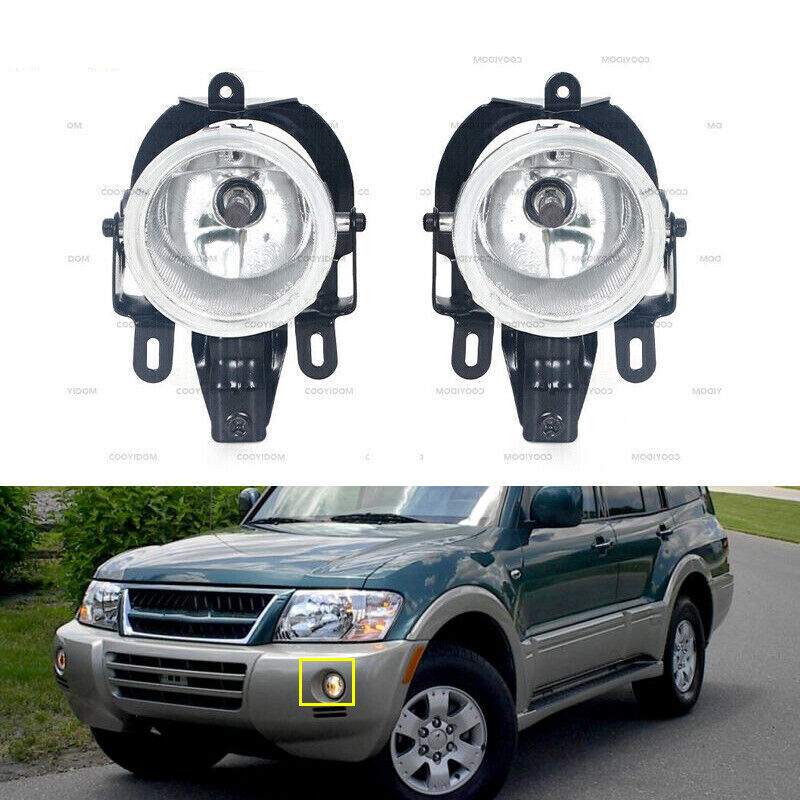 1 Pair Front Bumper Fog Light Fog Lamp for Mitsubishi Pajero Montero 2003-2006