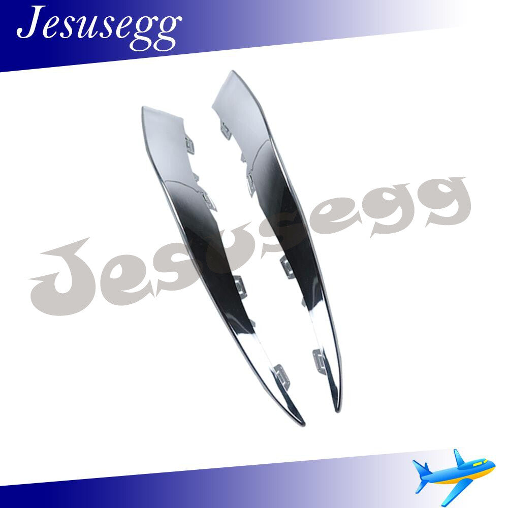 2x Lower Bumper Cover Trim for 2019-2022 for Mercedes C300 Front Left Right Chrome