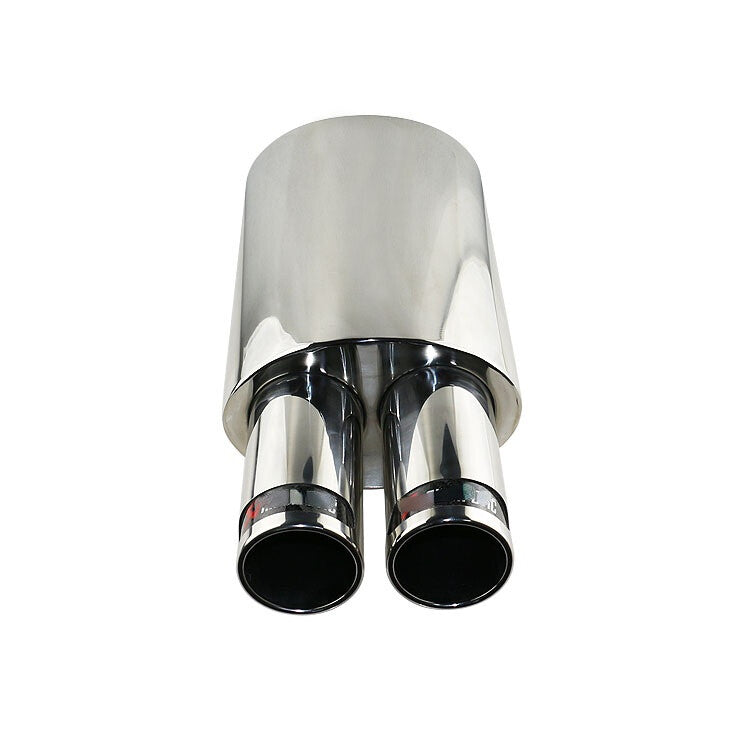 2.5 ID Dual 3 OD Sport Sound Muffler Tips Exhaust Tip Auto Resonator Chrome