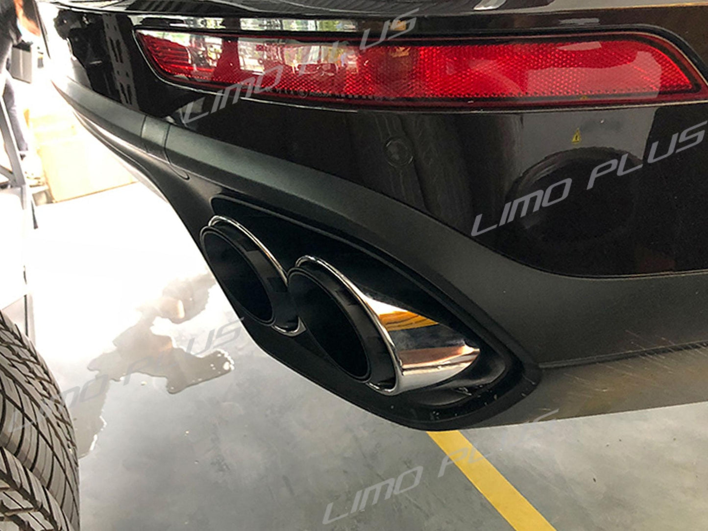 3 Layers Silver Sport Exhaust Tips for Porsche Macan 2.0L 2019-2023 Q