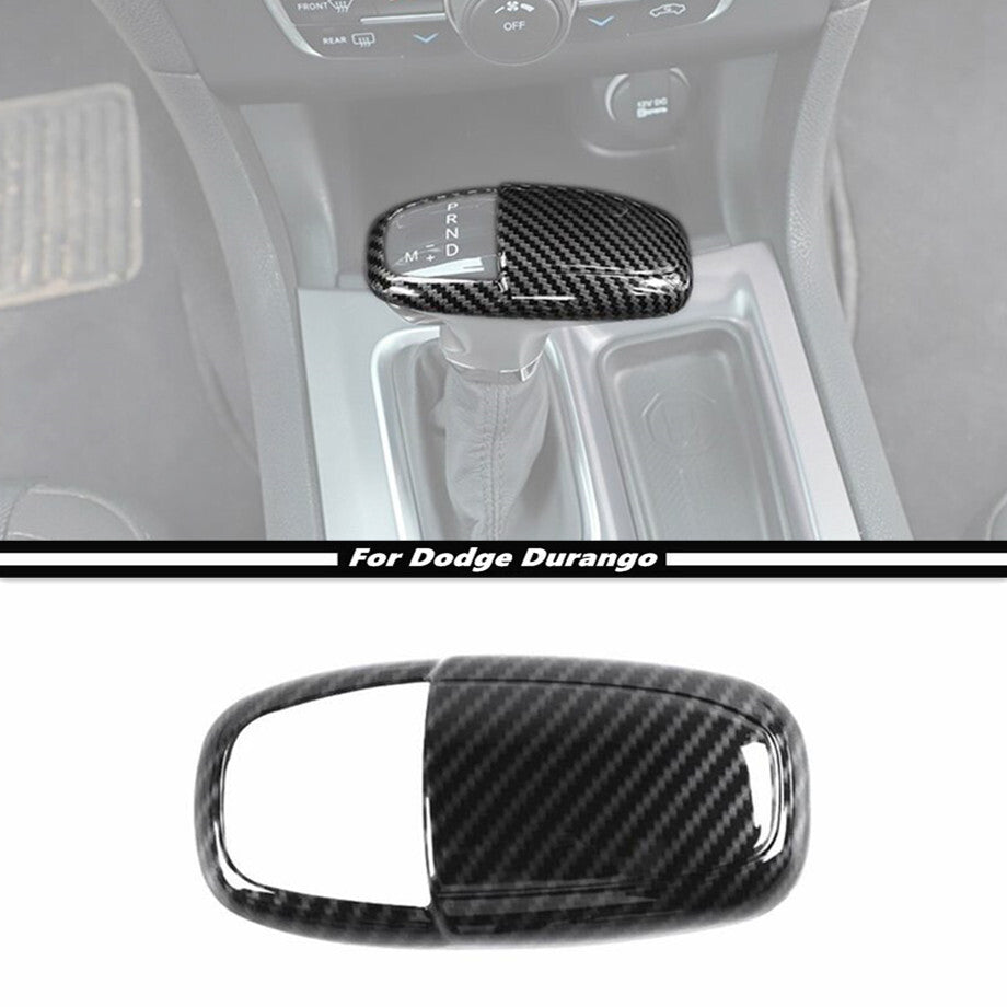 For 2018-2024 for Dodge Durango Carbon Fiber Inner Gear Shift Knob Head Cover Trim v
