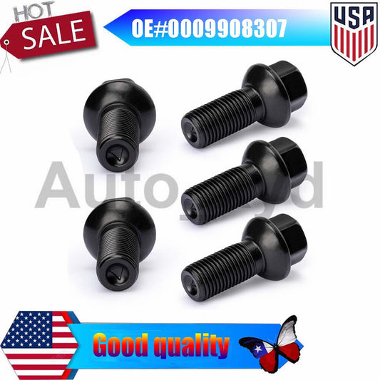 5-piece lug bolt and nut set 0009908307, suitable for Mercedes W169 W176 W245 W246 W242 C204 W251 Q