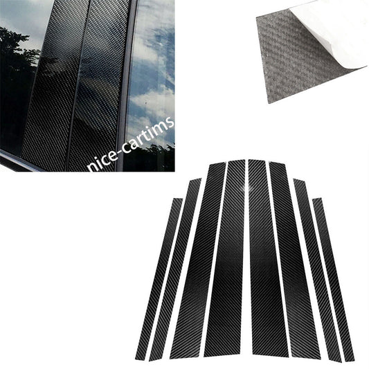 8Pcs Carbon Fiber Door Window Pillar Posts Panel Trim Kit for BMW X3 F25 2011-17