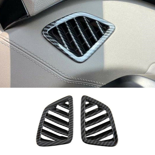 Carbon Fiber 2X Dashboard Air Vent Outlet Cover Trim for Kia Carnival 2021 2022