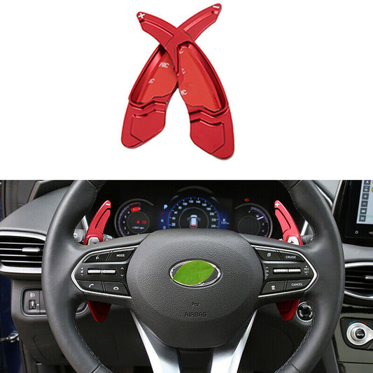 for Hyundai Santa Fe 2019-2022 Red Steering Wheel Shift Paddle Shifter Extension
