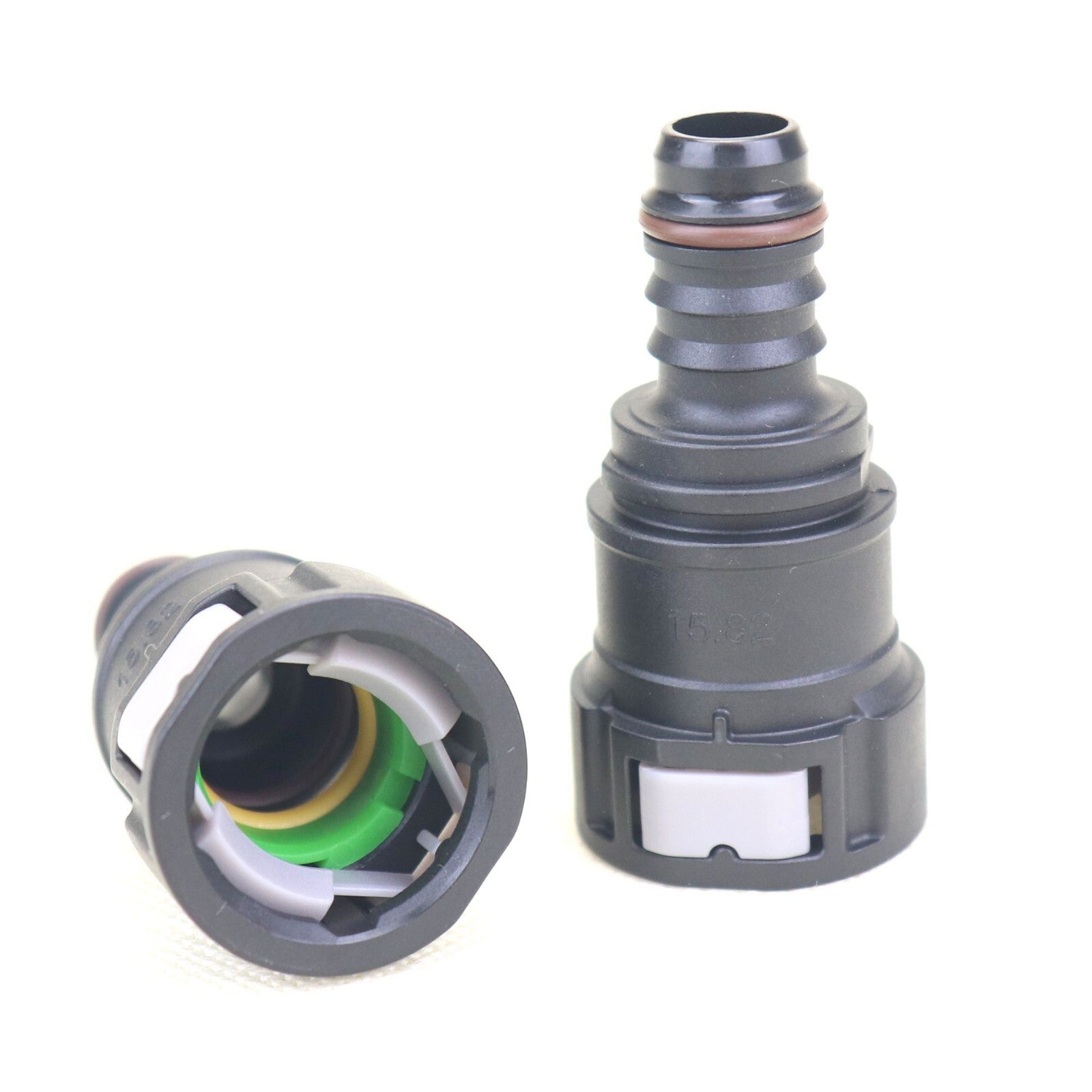 2-Pack 15.82mm SAE 1/2 inch Nylon Fuel Line Quick Connector Release Hose Disconnect Hose