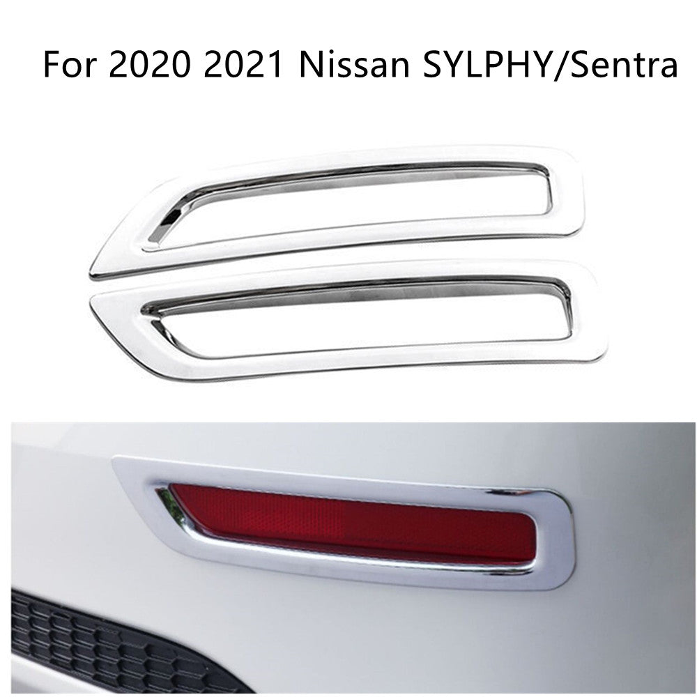 for Nissan Sentra 2020-2022 ABS Chrome Tail Rear Fog Light Lamp Frame Cover Trim