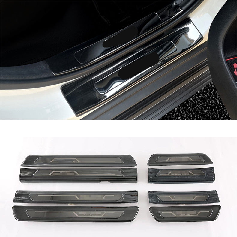 for Kia Seltos 20-23 Black Titanium Door Sill Scuff Plate Protector Trim Guard8