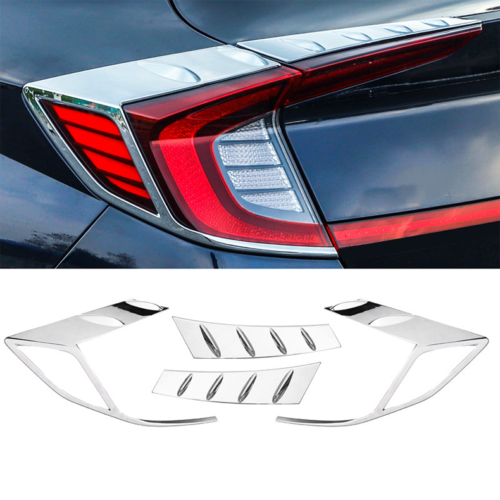 for Hyundai Sonata 2020-2023 Silver Decor Rear Tail Light Lamp Frame Cover Trims