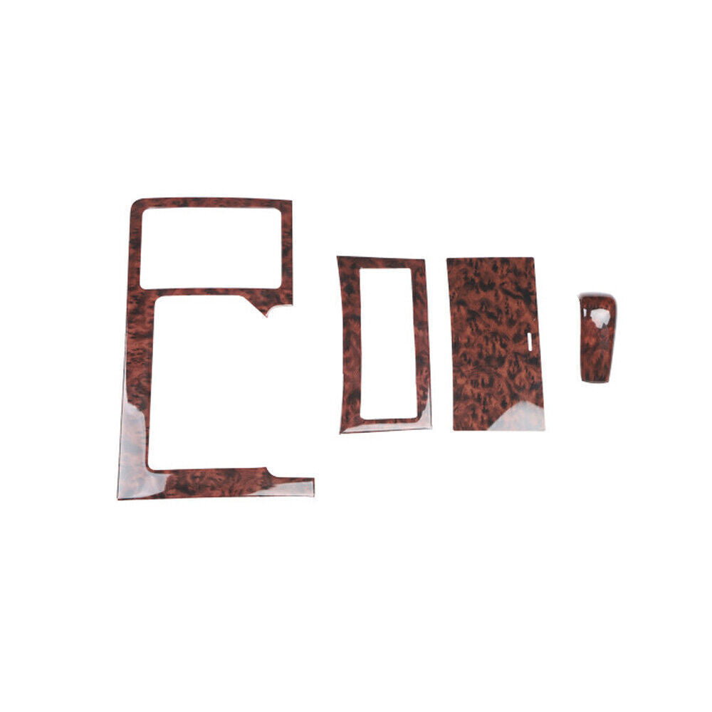 4X Wood Grain Inner Console Gear Shift Frame Cover Trim for Toyota Prado 2010-18