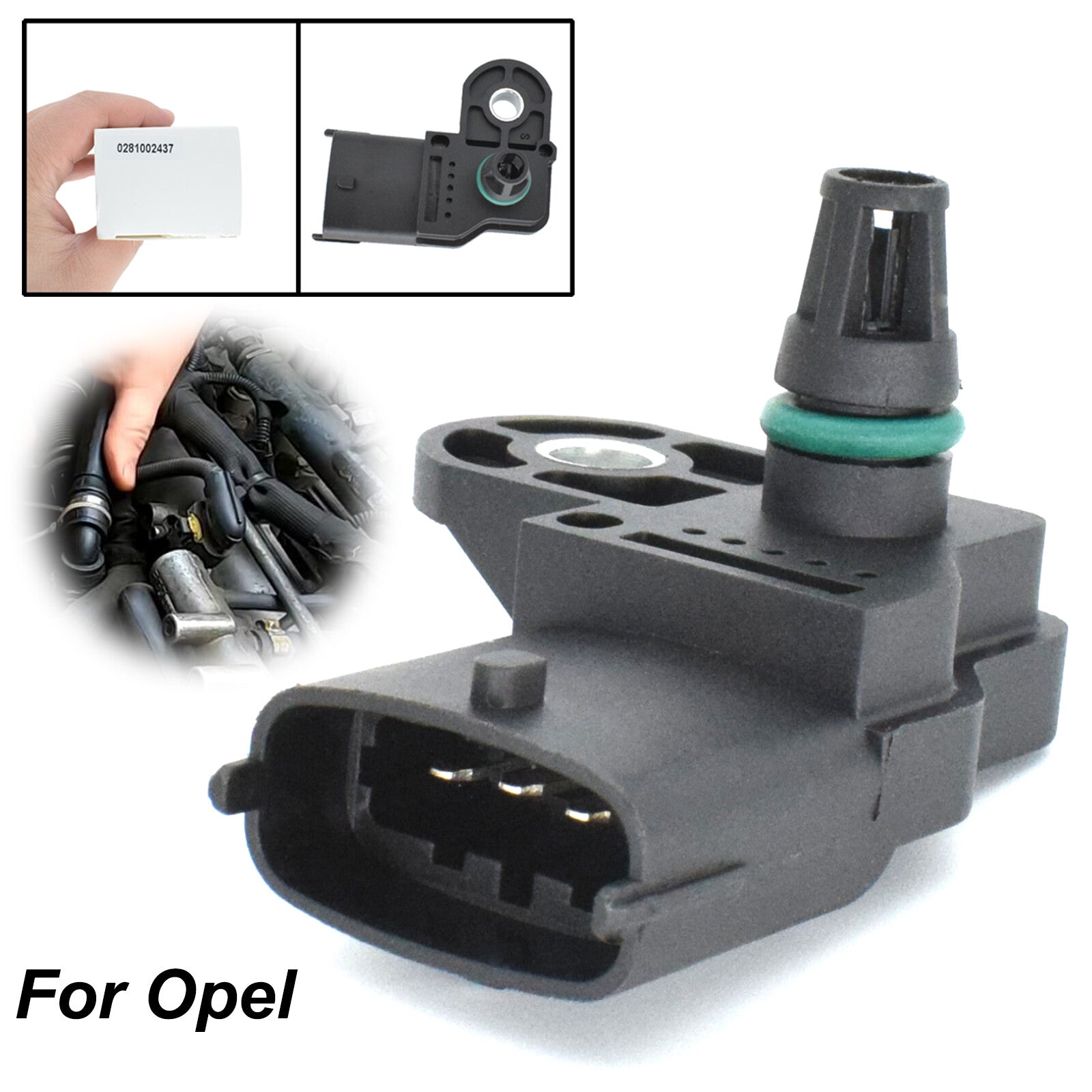 for Opel for Corsa Astra Zafira pressure sensor charge pressure MAP sensor 0281002437 1.9 CDTI Q