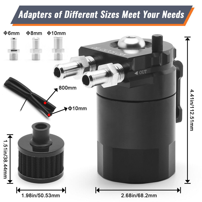 350ml oil tank with breather filter kit universal congestion reservoir black - n