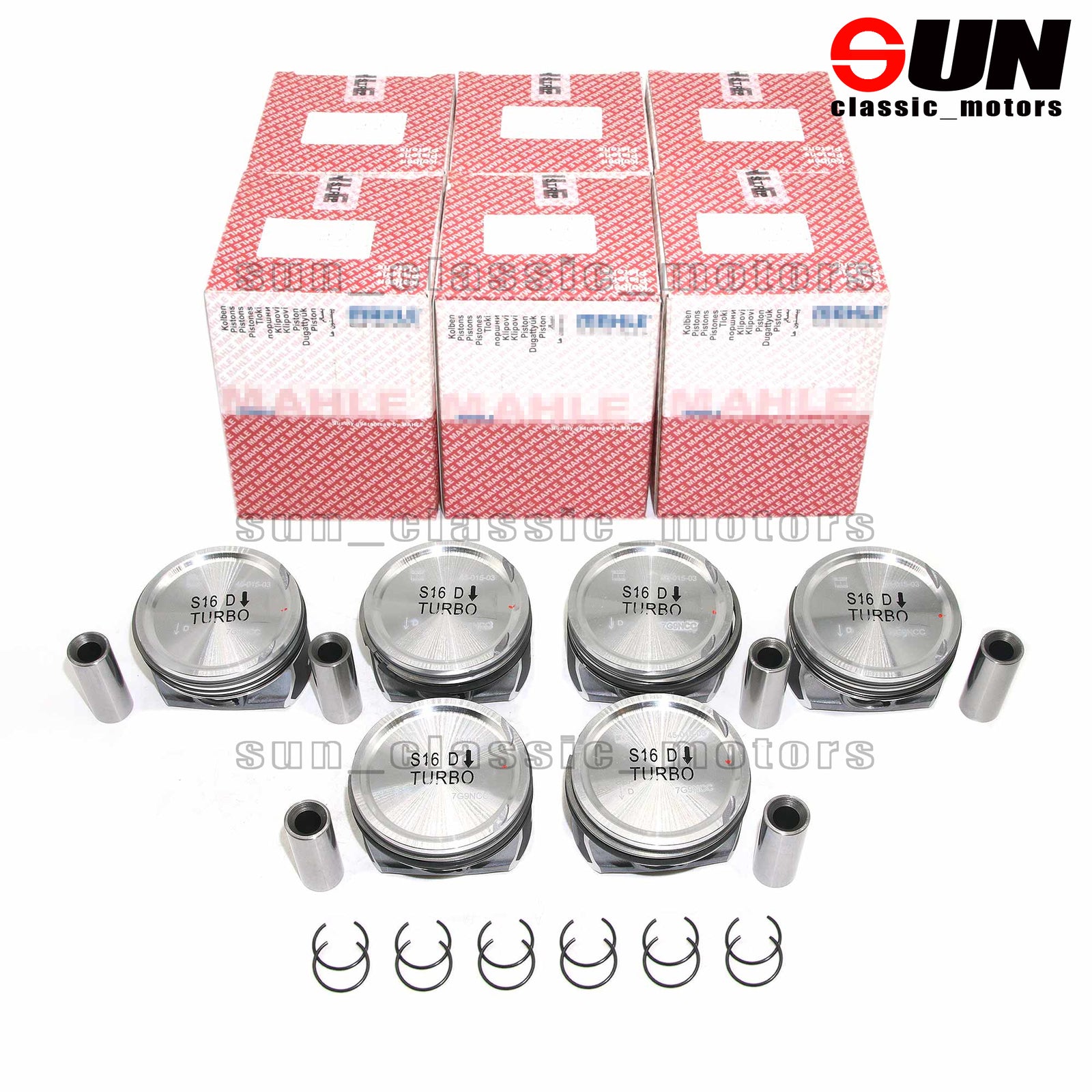 6-piece STD piston and ring set for Volvo S60, S80, V60, XC60, XC70 3.0T, T6, B6304T, 30750892-