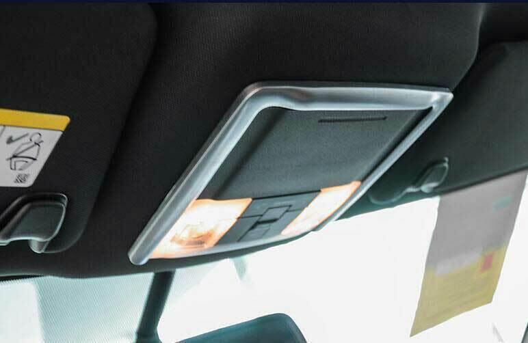 for Ford Explorer 2011-2019 Matte Silver Front Reading Lamp Frame Cover Trim 1PC