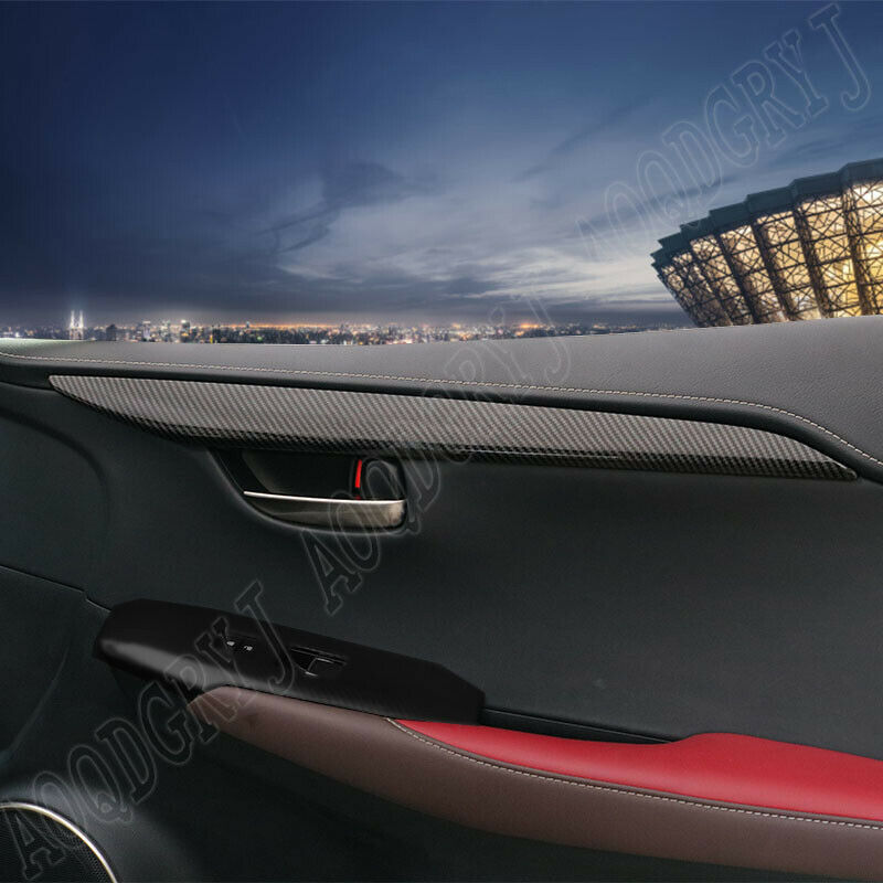 Carbon Fiber ABS Interior Door Strips Trim Cover for Lexus NX200t 300h 2015-2021